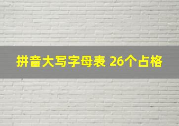 拼音大写字母表 26个占格